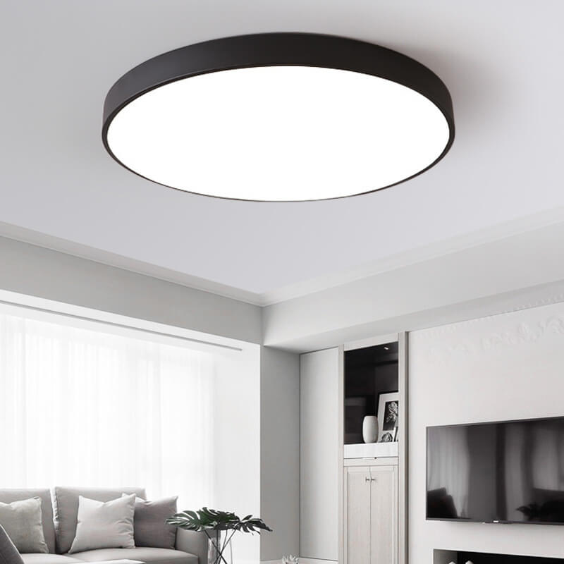 Simple Circle 1-Light LED Flush Mount Lighting