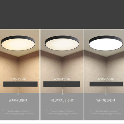 Simple Circle 1-Light LED Flush Mount Lighting