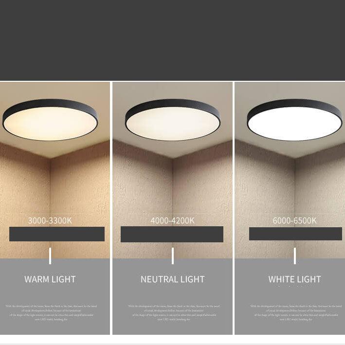Simple Circle 1-Light LED Flush Mount Lighting