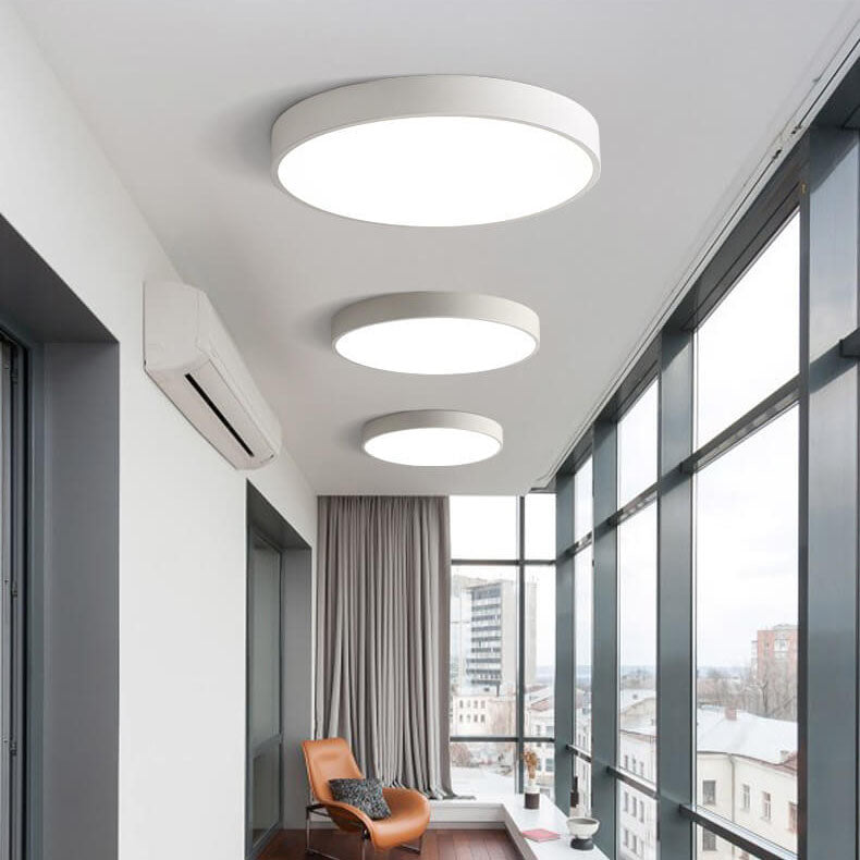 Simple Circle 1-Light LED Flush Mount Lighting