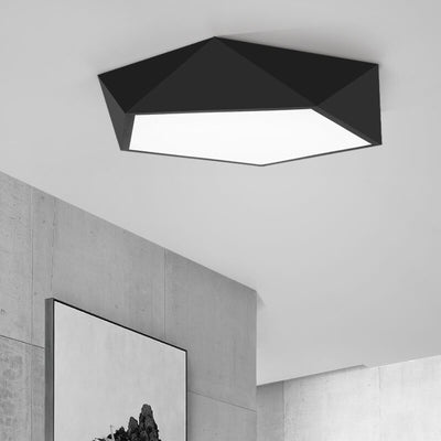 Simple Geometry 1-Light LED Flush Mount Lighting