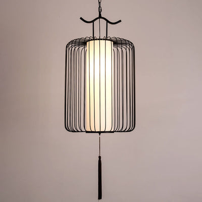 New Chinese Style Retro 1-Light Bird Cage Shade Pendant Light