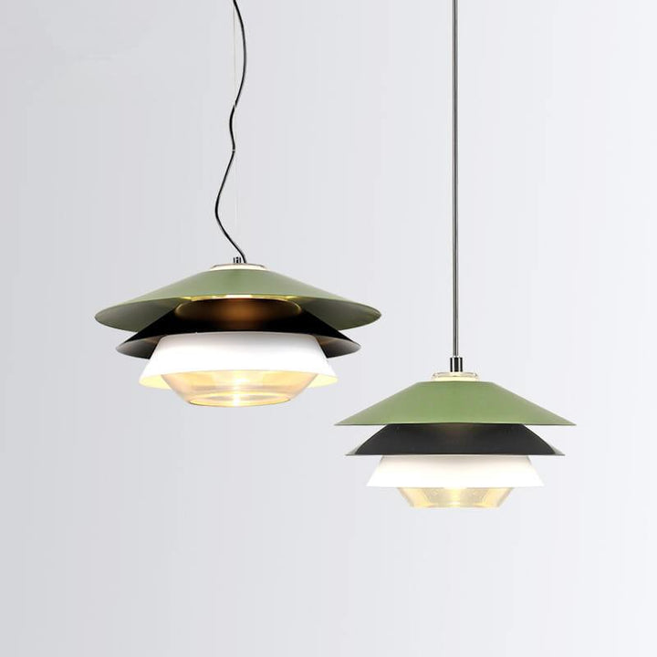 Nordic Colorful Layered Metallic 1-Light LED Pendant Light