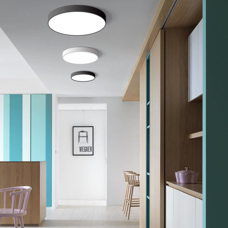 Simple Circle 1-Light LED Flush Mount Lighting