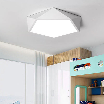 Simple Geometry 1-Light LED Flush Mount Lighting