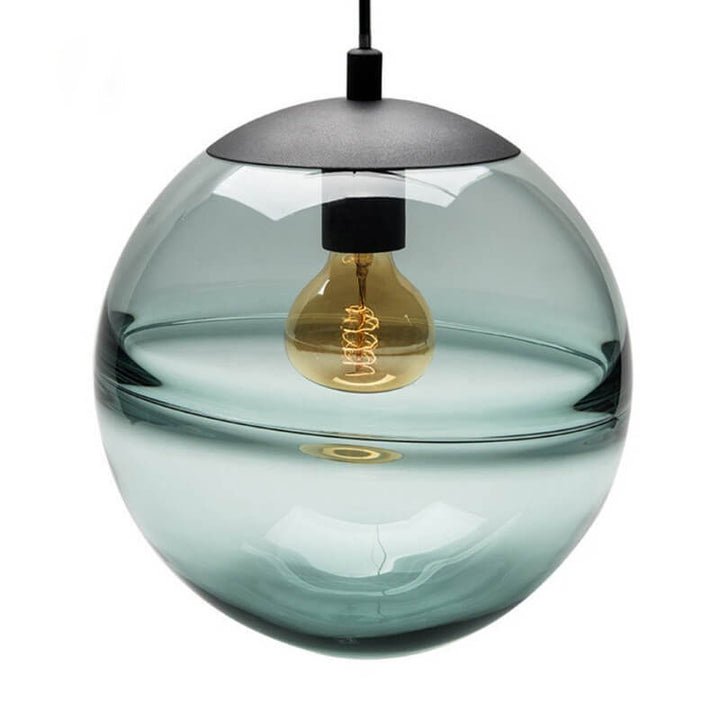 Moderne minimalistische Farbglas-Kugel 1-Licht Pendelleuchte 