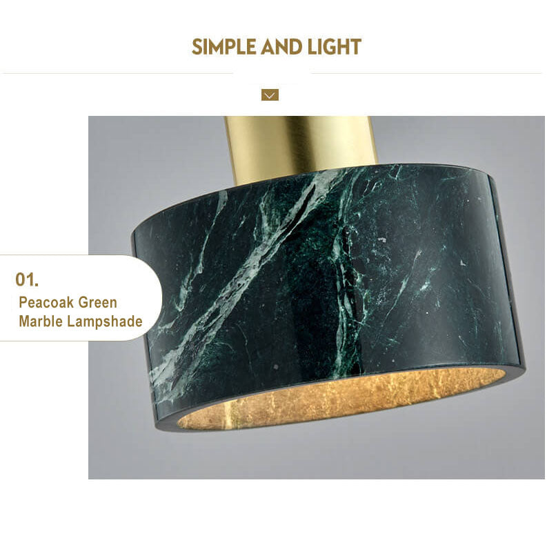 Marble 1-Light Drum Pendant Light