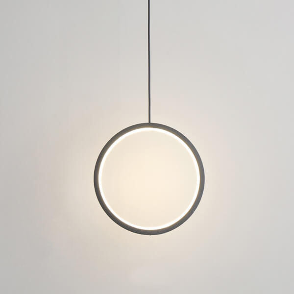 Minimalist Circle 1-Light LED Metal Shade Pendant Light