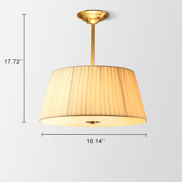 Éclairage semi-encastré moderne à 1 lumière avec abat-jour en tissu 