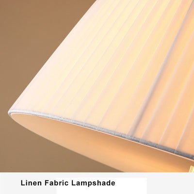 Fabric 1-Light Drum Semi-Flush Mount Lighting