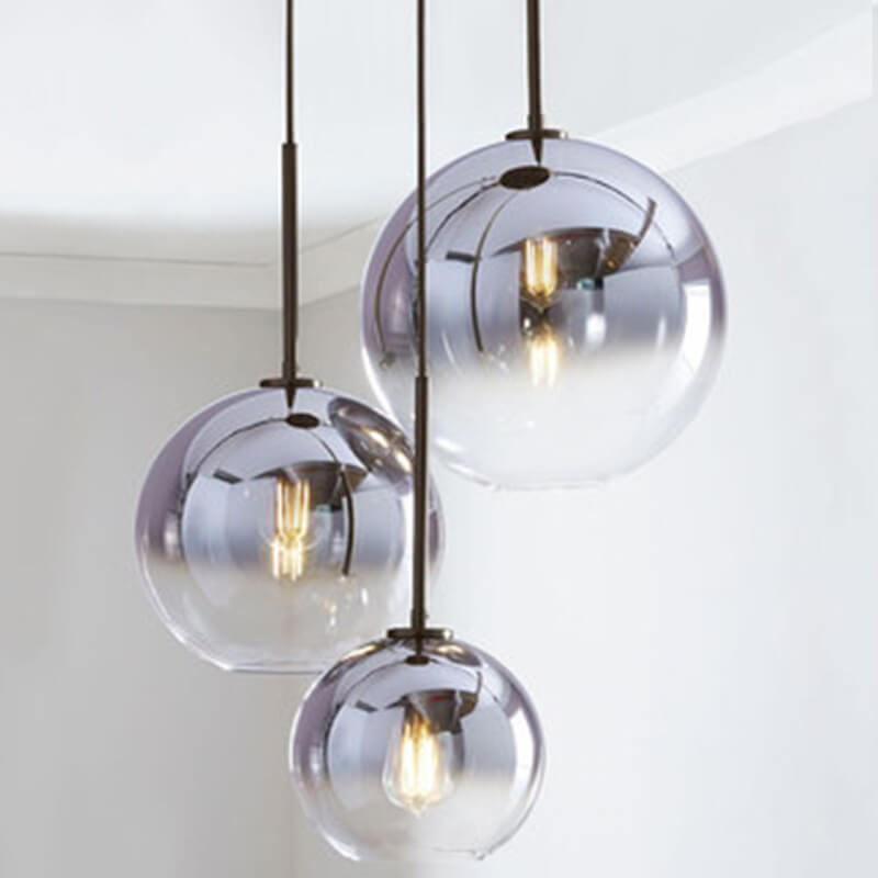 Nordic Gradient Glass 1-Light Globe Pendant Light