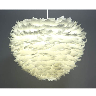 Feather 1-Light Heart Shade Pendant Light