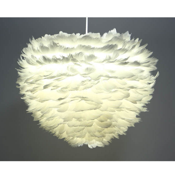 Feather 1-Light Heart Shade Pendant Light