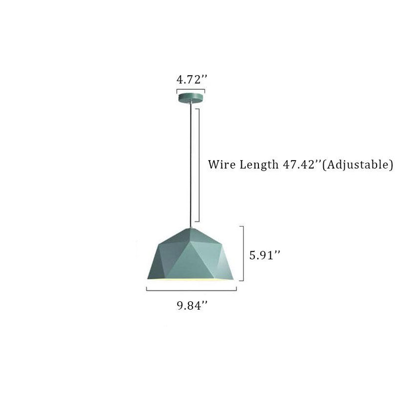 Wrought  iron Irregular 1-Light Dome Pendant Light
