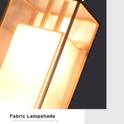 Minimalist Fabric 1-Light Chinese Elements Wall Sconce Lamp