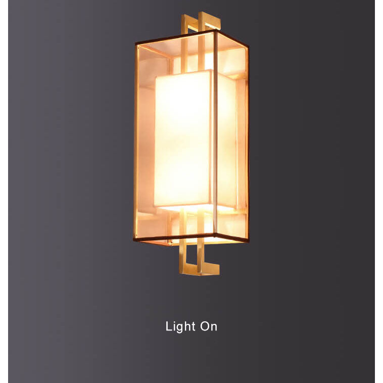 Minimalist Fabric 1-Licht Chinesische Elemente Wandleuchte 