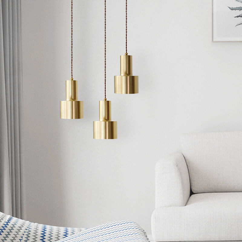 Golden Iron 1-Light Geometry Pendant Light