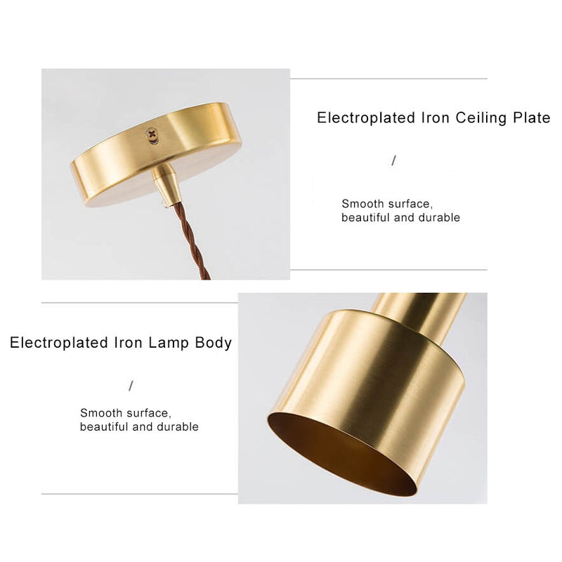 Golden Iron 1-Light Geometry Pendant Light