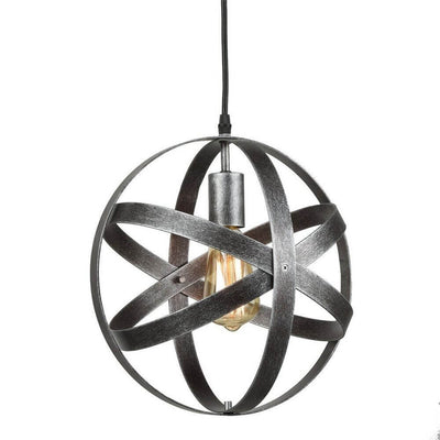 Wrought Iron 1-Light Globe Pendant Light