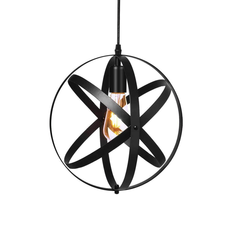 Wrought Iron 1-Light Globe Pendant Light