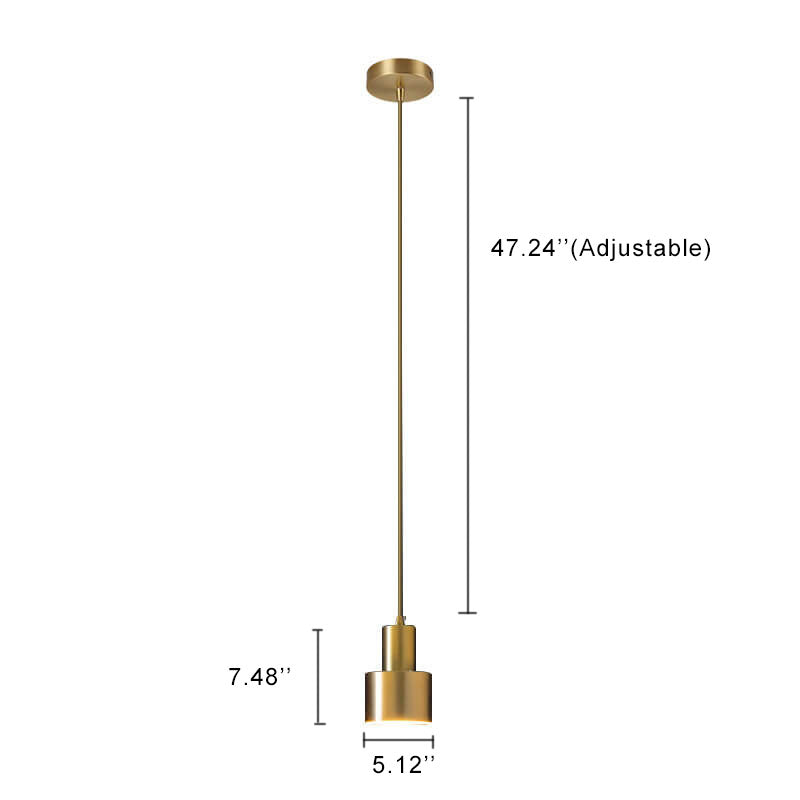 Golden Iron 1-Light Geometry Pendant Light