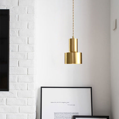 Golden Iron 1-Light Geometry Pendant Light