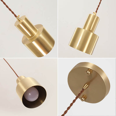Golden Iron 1-Light Geometry Pendant Light