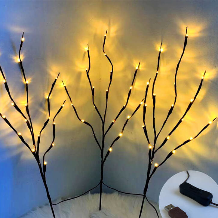 60 Light Simulation Tree Branch USB Charging LED Table Lamp