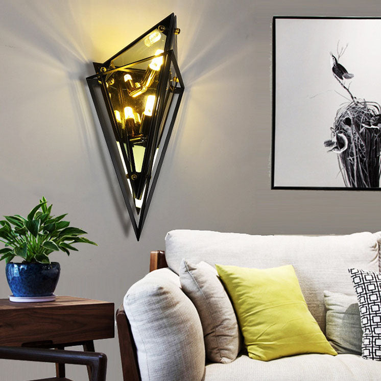 Applique Murale Moderne Créative en Verre Triangle 1-Lumière 