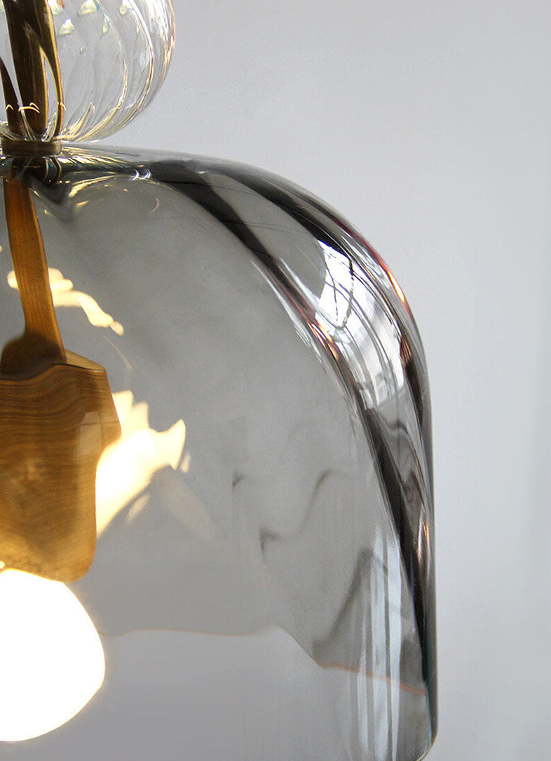 Nordic Bunter Zuckerstangen-Glas 1-Licht LED Pendelleuchte 