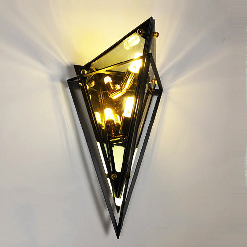 Applique Murale Moderne Créative en Verre Triangle 1-Lumière 