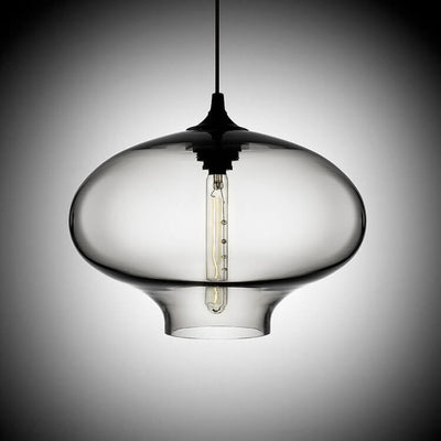 Industrial Colorful Glass 1-Light Oval Shaped Pendant Light