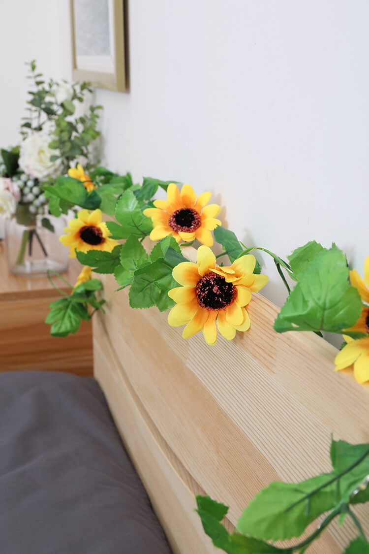 Sunflower String Lights Patio Garden Thanksgiving Decorative Battery String Lights