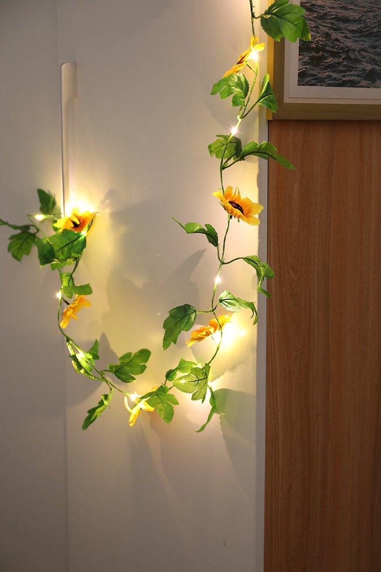 Sunflower String Lights Patio Garden Thanksgiving Decorative Battery String Lights