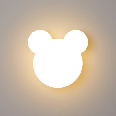 Cartoon Minimalist Bear Shape LED Wall Sconce Lamp