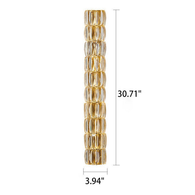 Französische leichte Luxus-Kristallsäulen-LED-Wandleuchte 