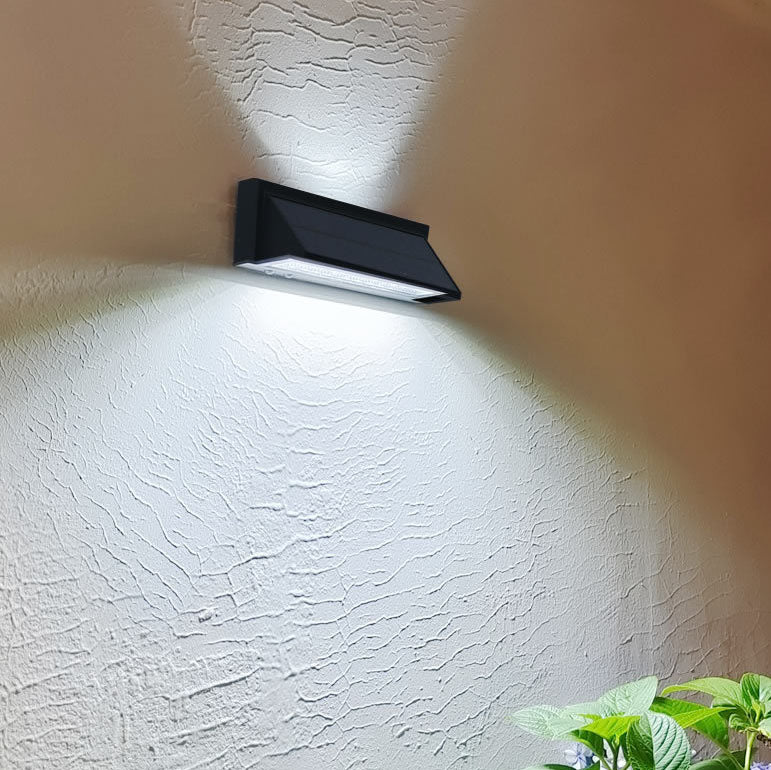 Wasserdichte, rechteckige, schräge LED-Patio-Wandleuchte für den Außenbereich 