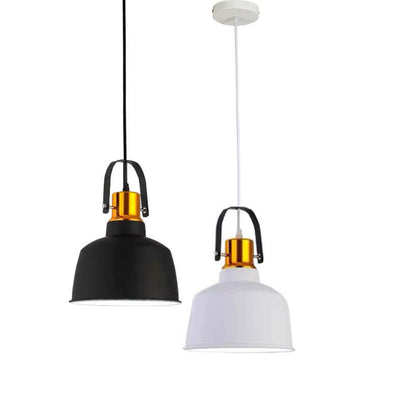 Minimalist Retro Industrial Aluminum Solid Color 1-Light Pendant Light