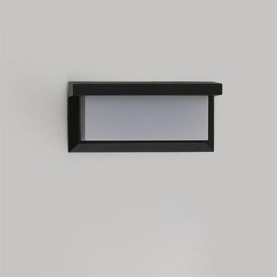 Modern Rectangular LED Sensor Outdoor Waterproof Wall Sconce Lamp