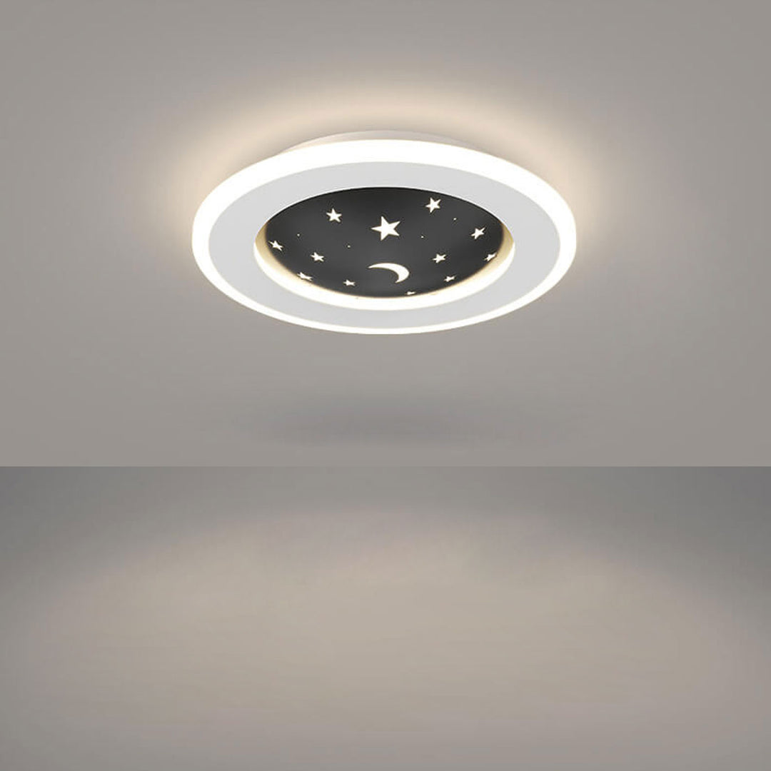 Nordic Minimalist Starry Sky Square Runde Schmiedeeisen Aluminium LED Unterputz Deckenleuchte 