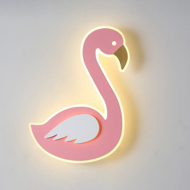 Nordic Cartoon Flamingo Acrylic LED Wall Sconce Lamp