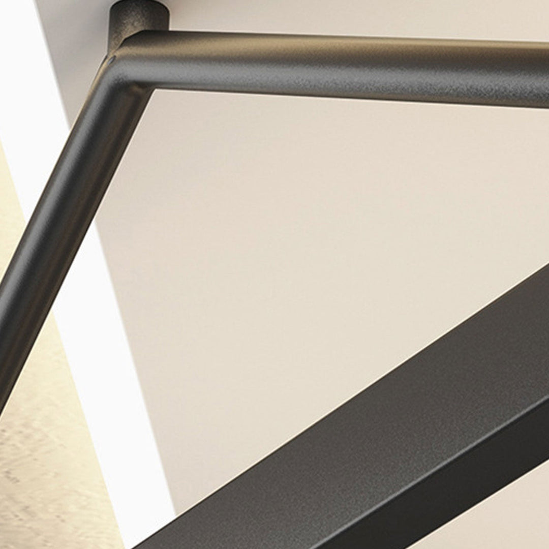 Luz de techo LED montada al ras con diseño geométrico cuadrado minimalista moderno de hierro y acrílico 