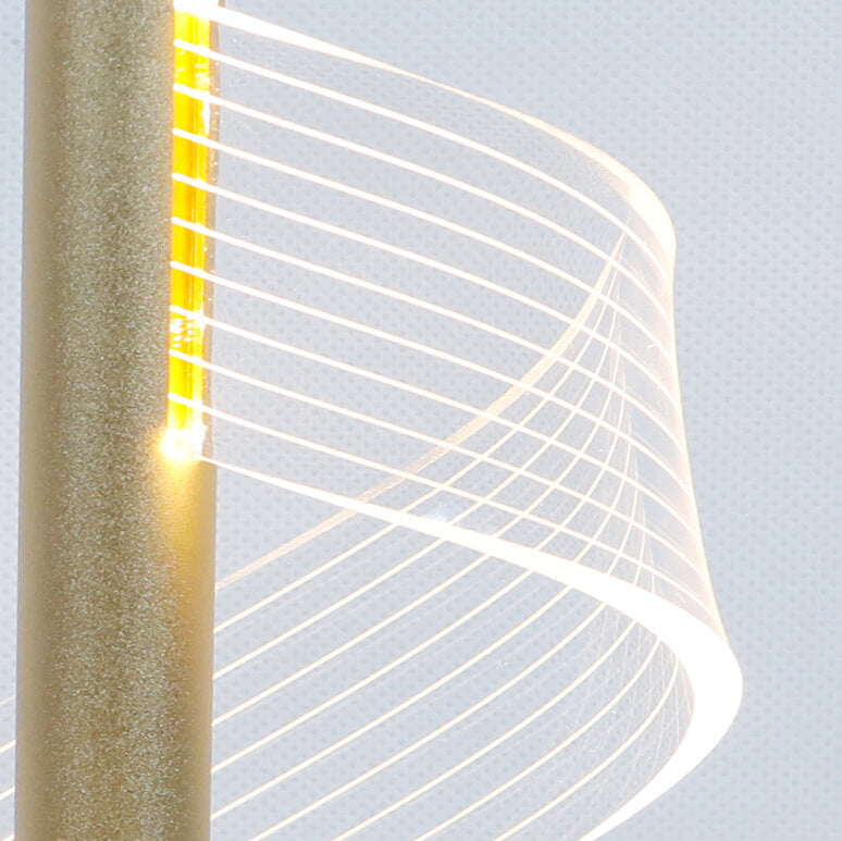 Lampe de Table LED Moderne en Acrylique Courbe de Luxe Léger 
