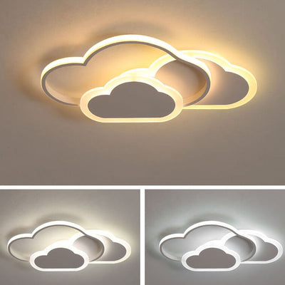Creative Cartoon Acrylic Cloud Design LED Flush Mount Ceiling Light
