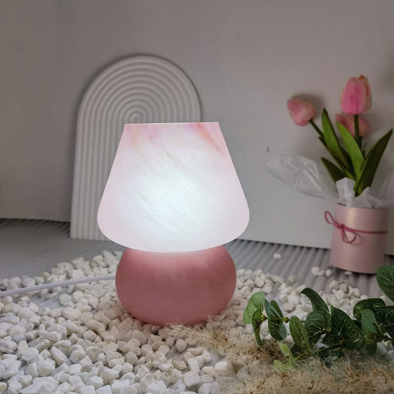 Modern Minimalist Glass Cloud Decorative 1-Light Table Lamp