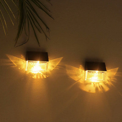 Lampe solaire d'applique murale LED pour clôture de Patio extérieur, lumière papillon 