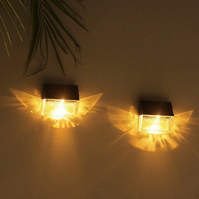 Solar Butterfly Light Outdoor Patio Fence LED Wall Sconce Lamp