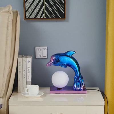 Nordic Creative Dolphin Ball Shade LED-Tischlampe 