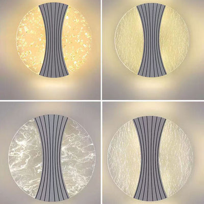 Applique Murale LED en Acrylique avec Matériel en Diamant Rond Minimaliste Moderne pour Chambre 
