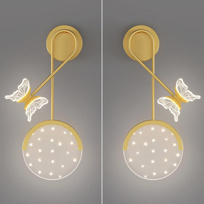 Lámpara de Aplique de Pared LED con Diseño de Mariposa Estrella Moderna Creativa de Acrílico 